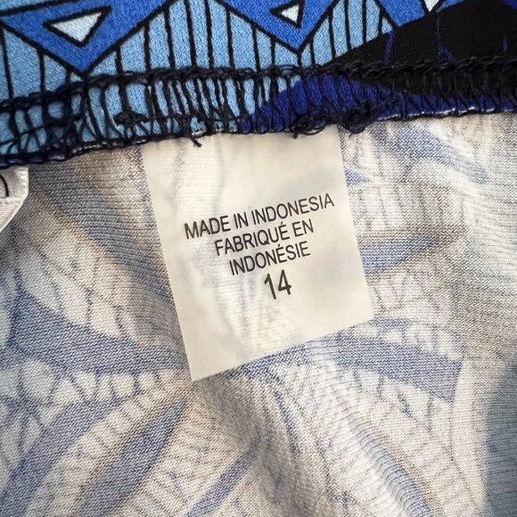 🌸Vintage-vibe Tanjay Floral A-Line Long Skirt Size 14 Elastic Waist ☀️ - Picture 4 of 6